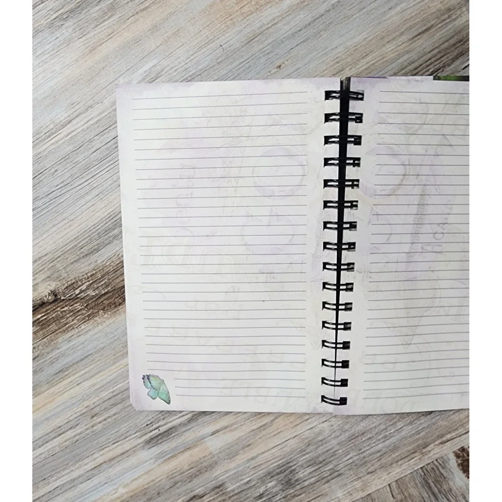 Pine Ridge Art Inc Color Bakery Purple Tulip Butterfly Spiral Lined Journal